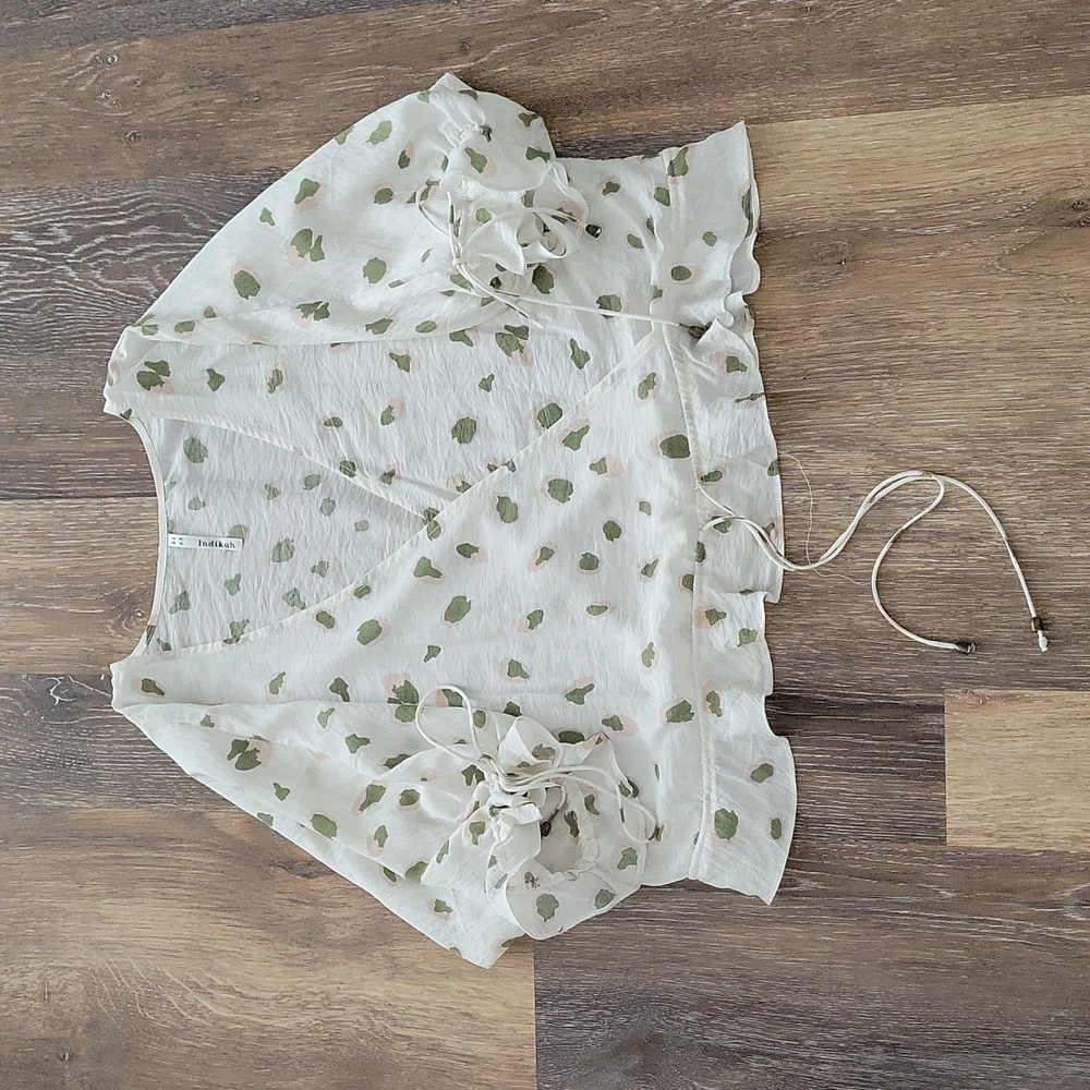 Animal Print V-Neck Top